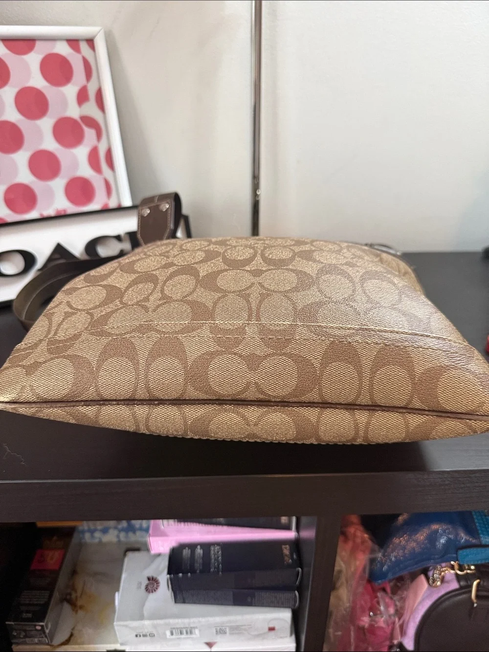 Coach Signature Stripe Canvas Crossbody Bag - Picture 10 of 15